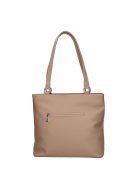 Karen Olga drapp-bézs virágos rostbőr női válltáska