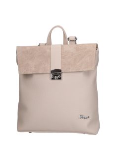 Karen Anter bézs virágos rostbőr női hátizsák