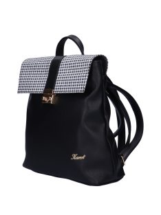 Karen Anter fekete mintás rostbőr női hátizsák