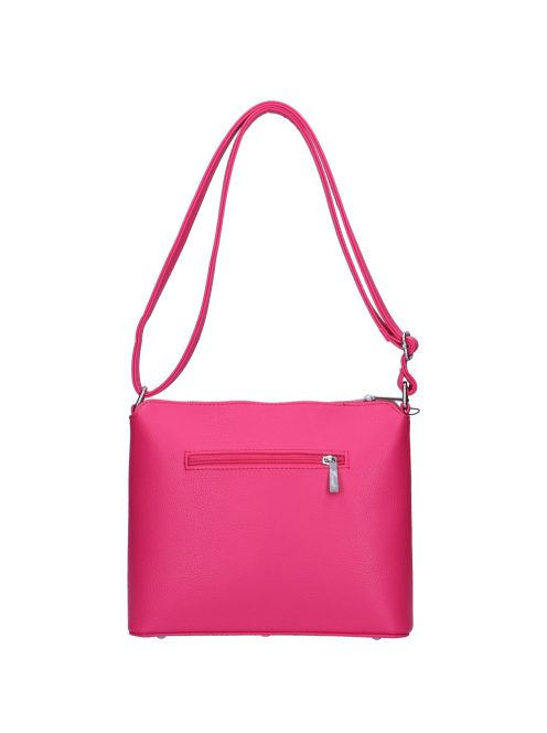 Karen Ola rózsaszín virágos rostbőr női oldaltáska