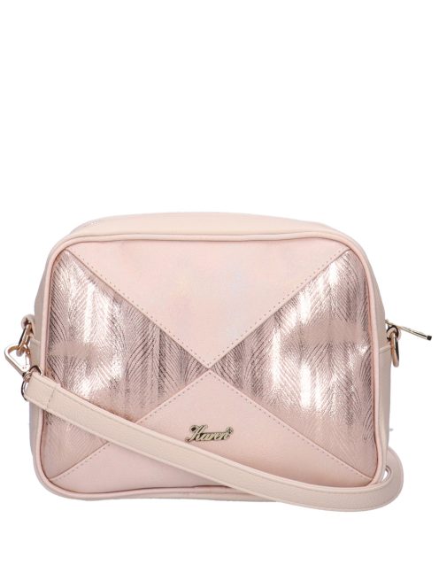Karen Regina bézs-rose gold rostbőr női oldaltáska