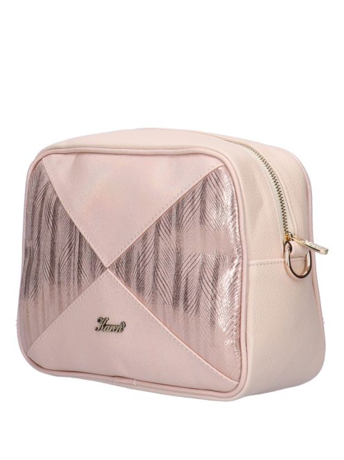 Karen Regina bézs-rose gold rostbőr női oldaltáska