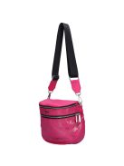 Karen Palmira rózsaszín virágos rostbőr női oldaltáska