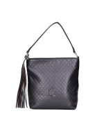 Karen Ce-Mimi antracit steppelt rostbőr női válltáska