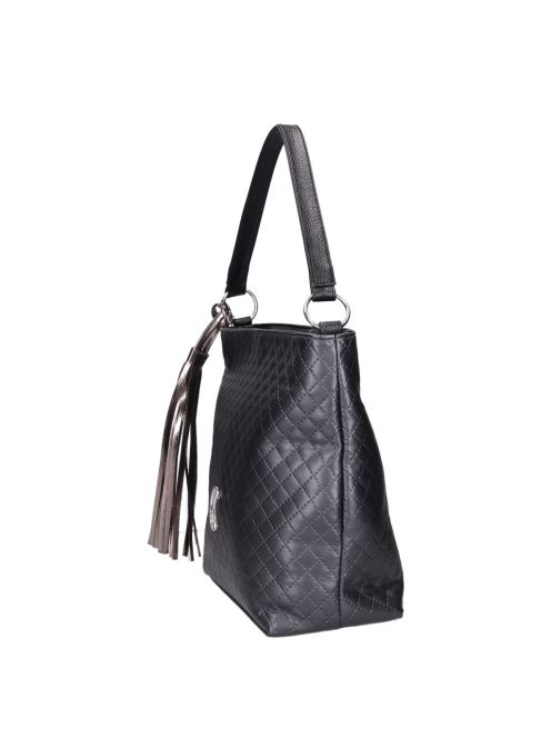 Karen Ce-Mimi antracit steppelt rostbőr női válltáska