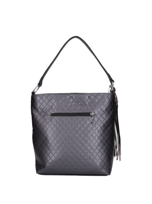 Karen Ce-Mimi antracit steppelt rostbőr női válltáska