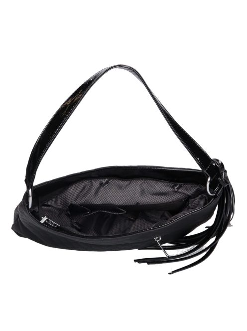 Karen Ce-Mimi antracit steppelt rostbőr női válltáska