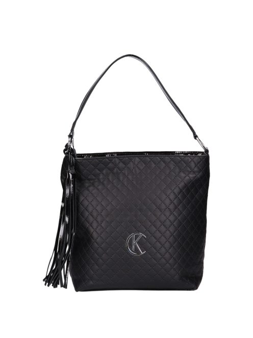 Karen Ce-Mimi fekete steppelt rostbőr női válltáska