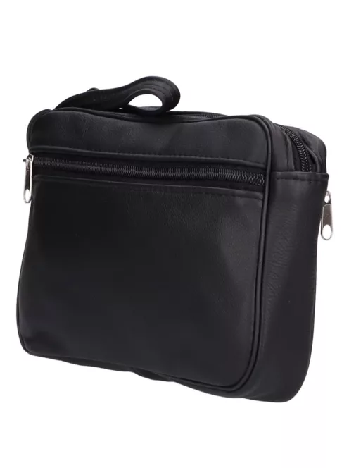 Autóstáska szimpla 0114-0013 férfi fekete bőr 