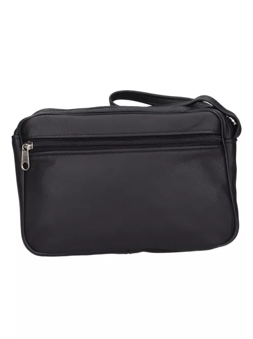 Autóstáska szimpla 0114-0013 férfi fekete bőr 