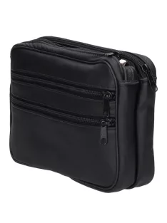 Autóstáska dupla nagy 0114-0016 férfi fekete bőr 