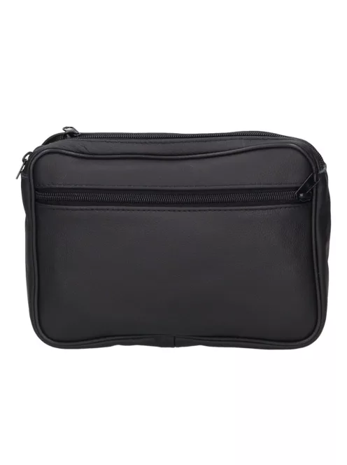 Autóstáska dupla nagy 0114-0016 férfi fekete bőr 