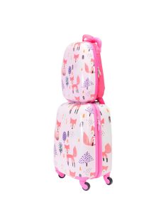 Bőrönd BONTOUR Rózsaszín rókás gyerek szett