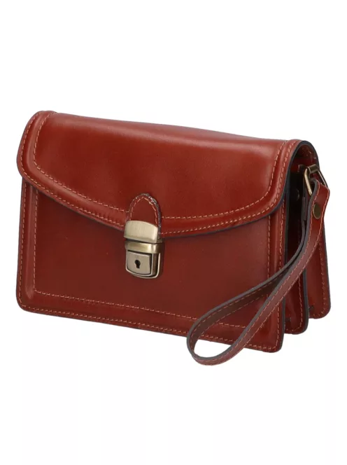 Olasz bőr világos barna autóstáska