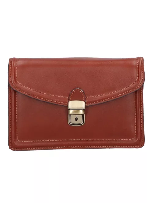 Olasz bőr világos barna autóstáska