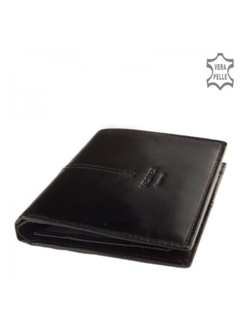 Pénztárca Vester VCS826 Fekete bőr álló