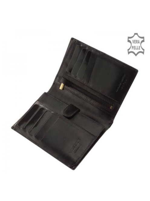 Pénztárca Vester VCS826 Fekete bőr álló