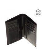 Pénztárca Vester VCS826 Fekete bőr álló