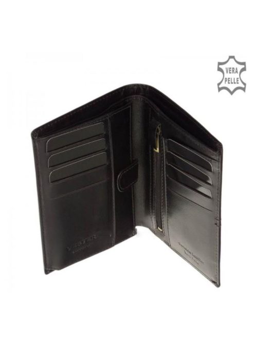 Pénztárca Vester VCS826 Fekete bőr álló