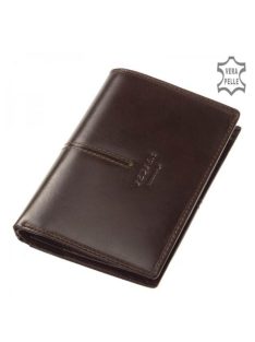Pénztárca Vester VCS826 Barna bőr álló