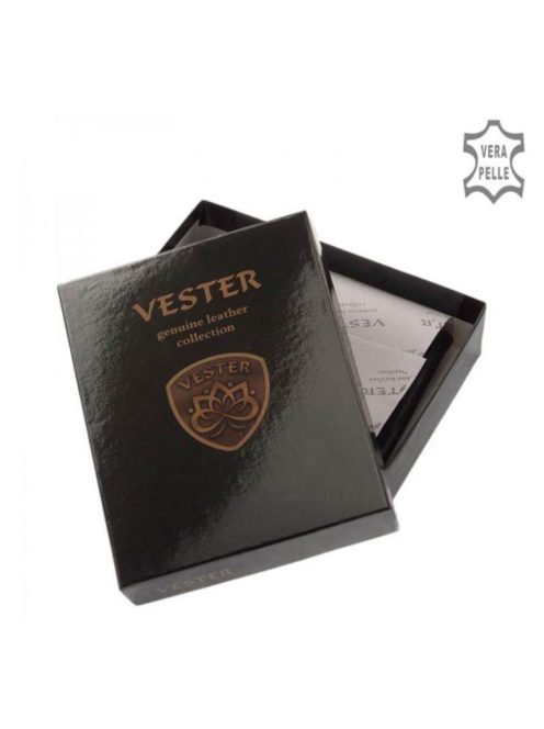 Pénztárca Vester VCS826 Barna bőr álló