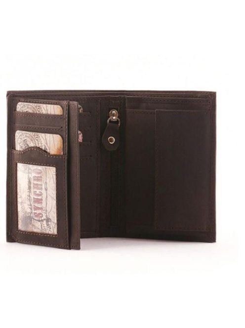 Pénztárca Synchrony  VD 11209 Barna bőr álló