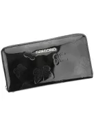 Gregorio BT-118 fekete elöl kártyatartós lepkés lakk bőr női pénztárca