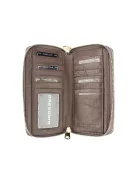 Gregorio BT-118 fekete elöl kártyatartós lepkés lakk bőr női pénztárca