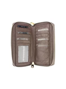 Gregorio BT-118 fekete elöl kártyatartós lepkés lakk bőr női pénztárca