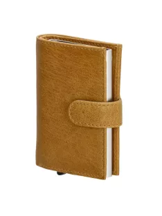 Beagles A-serie okkersárga bőr okos kártyatartó