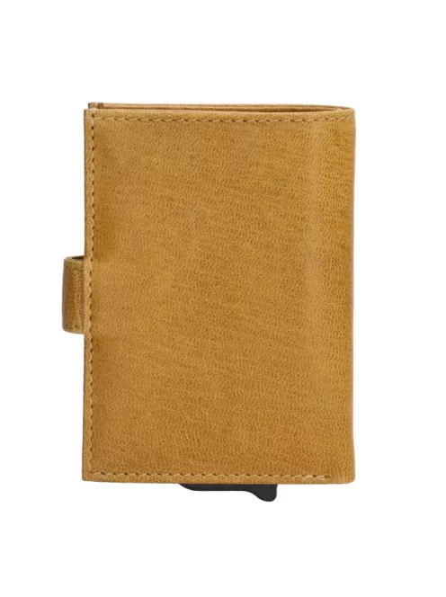 Beagles A-serie okkersárga bőr okos kártyatartó