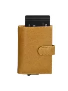 Beagles A-serie okkersárga bőr okos kártyatartó