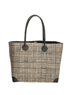 Piero Erbacci Hangara bézs-fekete női szalma válltáska