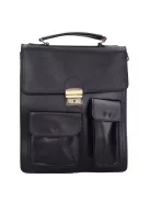 Aktatáska álló nagy két zseb Fekete