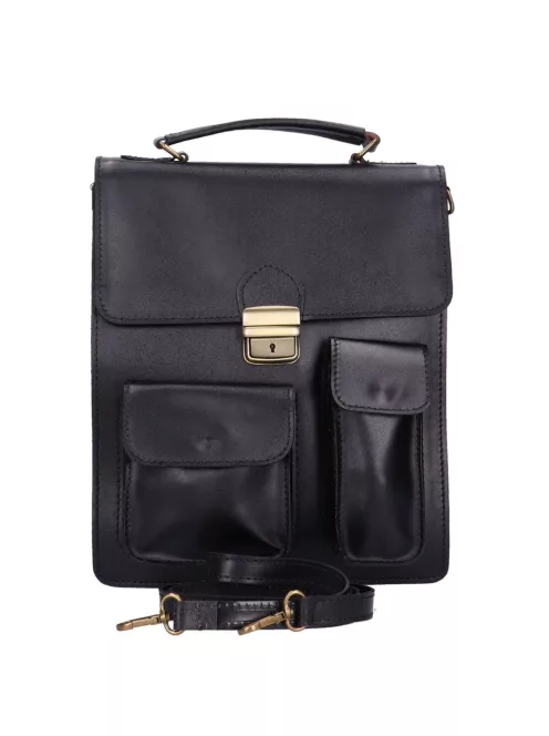 Aktatáska álló nagy két zseb Fekete