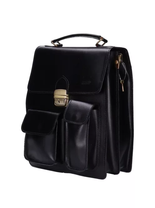 Aktatáska álló nagy két zseb Fekete