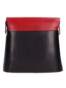 Táska OLASZ BŐR kicsi áthajtós Fekete-Piros