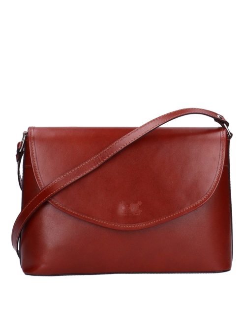 Táska OLASZ BŐR áthajtós Világos Barna