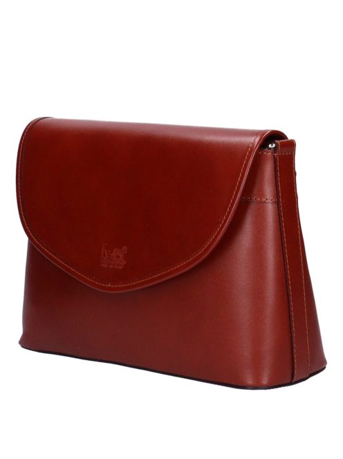 Táska OLASZ BŐR áthajtós Világos Barna