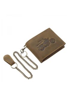 Pénztárca A1MR1021 Barna bőr férfi motoros