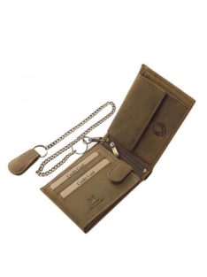 Pénztárca A1MR1021 Barna bőr férfi motoros