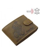 Pénztárca BICR102/T Barna bőr férfi biciklis