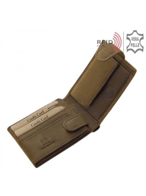 Pénztárca BICR102/T Barna bőr férfi biciklis