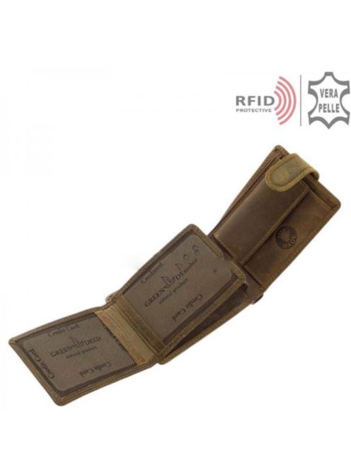 Pénztárca BICR102/T Barna bőr férfi biciklis