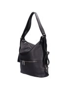 Válltáska/Hátizsák OLASZ BŐR 01053 Fekete elöl cipzár