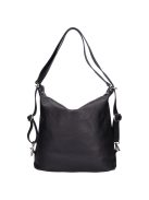 Válltáska/Hátizsák OLASZ BŐR 01053 Fekete elöl cipzár