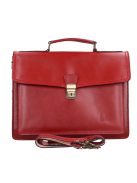 Aktatáska 1724 Bőr 2 rekeszes Piros kicsi