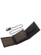 Pénztárca  GREEN DEED MPA1021 Fekete bőr férfi páncélos motoros