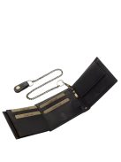 Pénztárca  GREEN DEED MPA1021 Fekete bőr férfi páncélos motoros