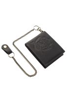 Pénztárca  GREEN DEED MPA1021 Fekete bőr férfi páncélos motoros